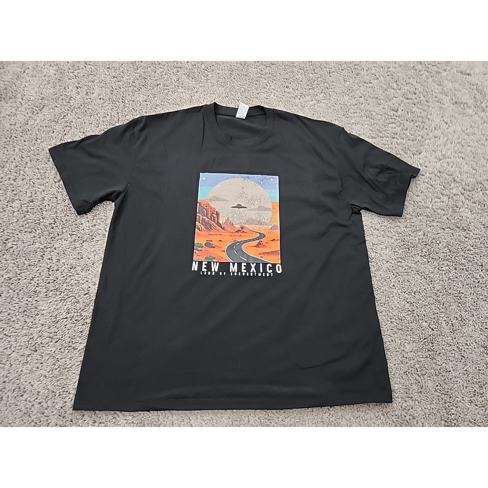 Unbranded Graphic T Shirt Mens XL Black Good New Mexico UFO Land of Enchantment